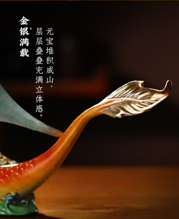 Smooth Sailing Decoration Office Living Room Sailing Copper Crafts Dragon Boat Artwork Opening-up Housewarming Gifts 6