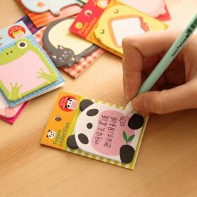 160 PCs Korean creative stationery cute cartoon ZOO zoo tearable notebook convenience stickers wholesale 5