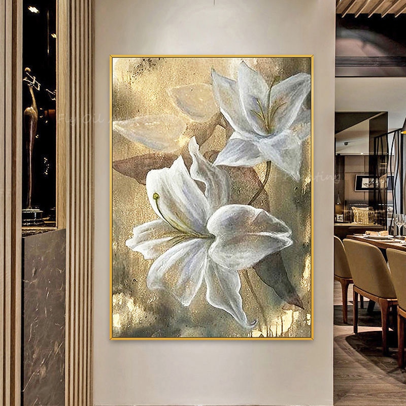 Large Size 100% Handpainted colorful flower large size picture plant oil painting for home office decoration as a gift 1