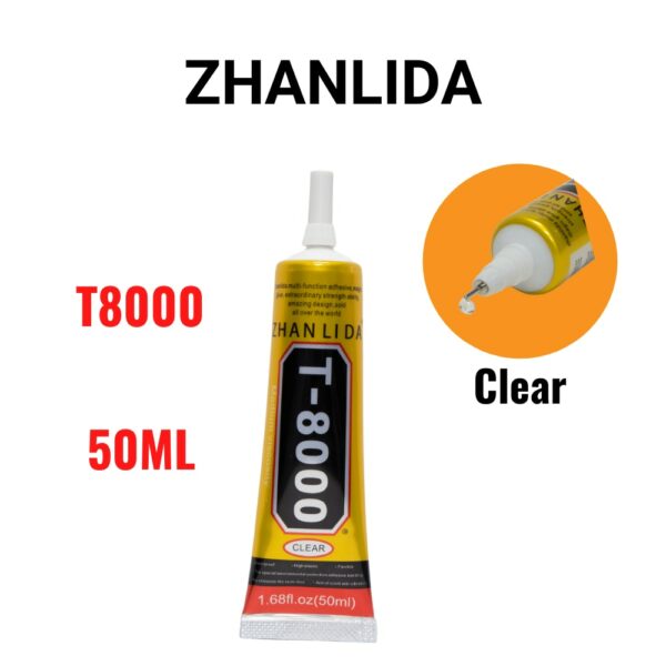 30PCSZhanlida T8000 50ML Clear Contact Cellphone Tablet Repair Adhesive Electronic Components Glue With Precision Applicator Tip 2