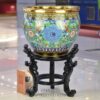 Beijing Enamel Zhang Xiangdong Cloisonne FINSBURY Painting Cylinder Red Copper Tire Villa Living Room Study Decoration High-End 1