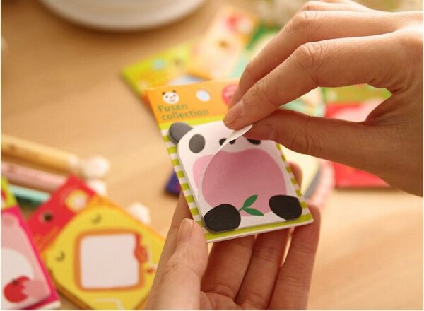 160 PCs Korean creative stationery cute cartoon ZOO zoo tearable notebook convenience stickers wholesale 4