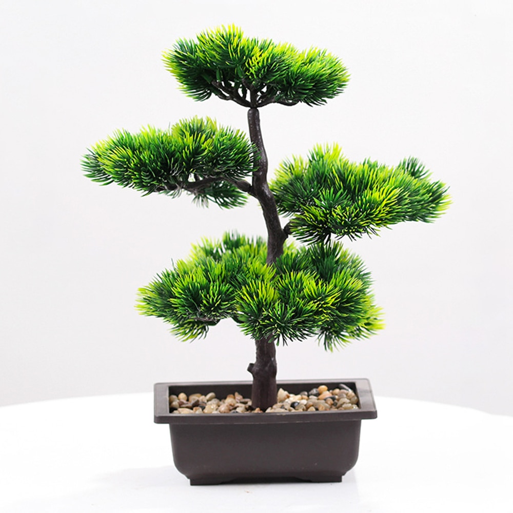 Artificial Plants Beauty Pine Faux Phoenix Pine Tree Potted Plant Lifelike Bonsai Office DIY Decorative Festival Gift Home Decor 4
