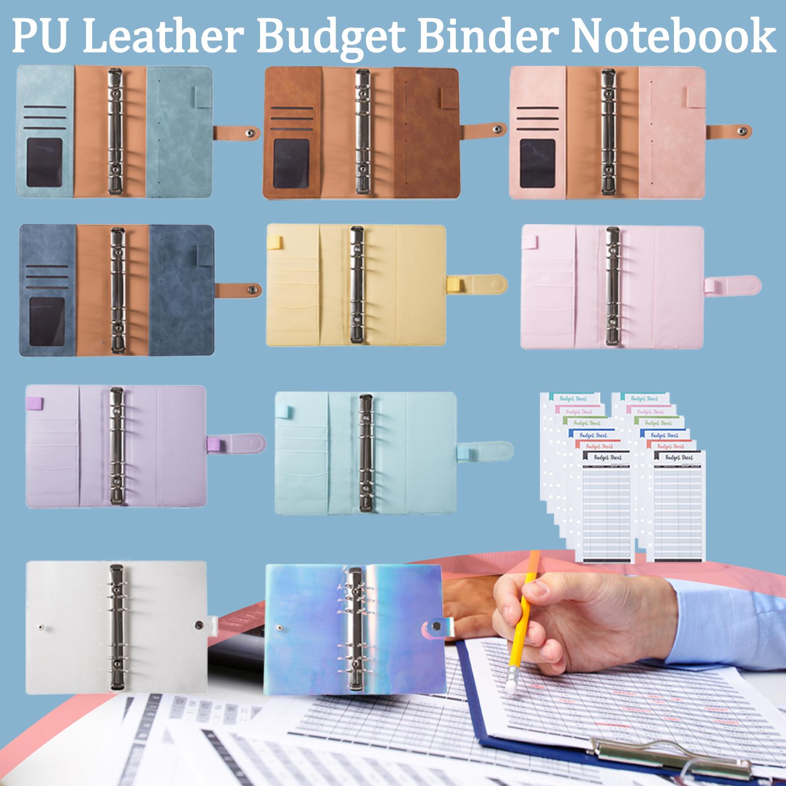 2022 A6 Macaron Color PU Leather Notebook Binder Refillable With 12 Binder Zipper Pockets Bill Change Storage Notebook Stationer 1
