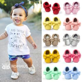 Glossy Pu Baby Girls Shoes Purple Boy's Boot First Walkers Bebe Shoe Retail Babywear Fringe Handmade Hot Sale Newborn Shoes 5