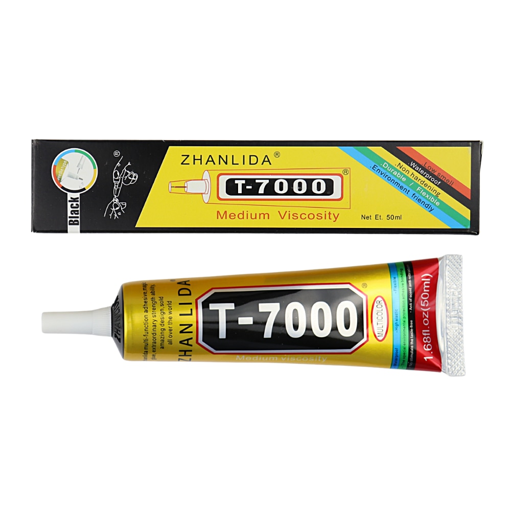 30PCSZhanlida T7000 50ML Black Contact Cellphone Tablet Repair Adhesive Electronic Components Glue With Precision Applicator Tip 6