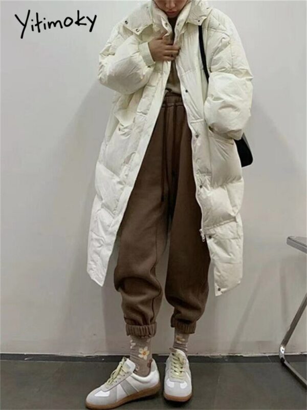 Yitimoky Down Jacket Women Oversized Winter Coat with A Hood Fall 2022 Puffer Thicken Warm Loose Casual Korean Fashion Outwear 1