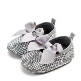 DHL 50pair Baby Girl Diamond Decoration With Bow Shoes Soft Sole Shoes Prewalker Party Princess Toddler Kids Indoor Casual Shoes 1