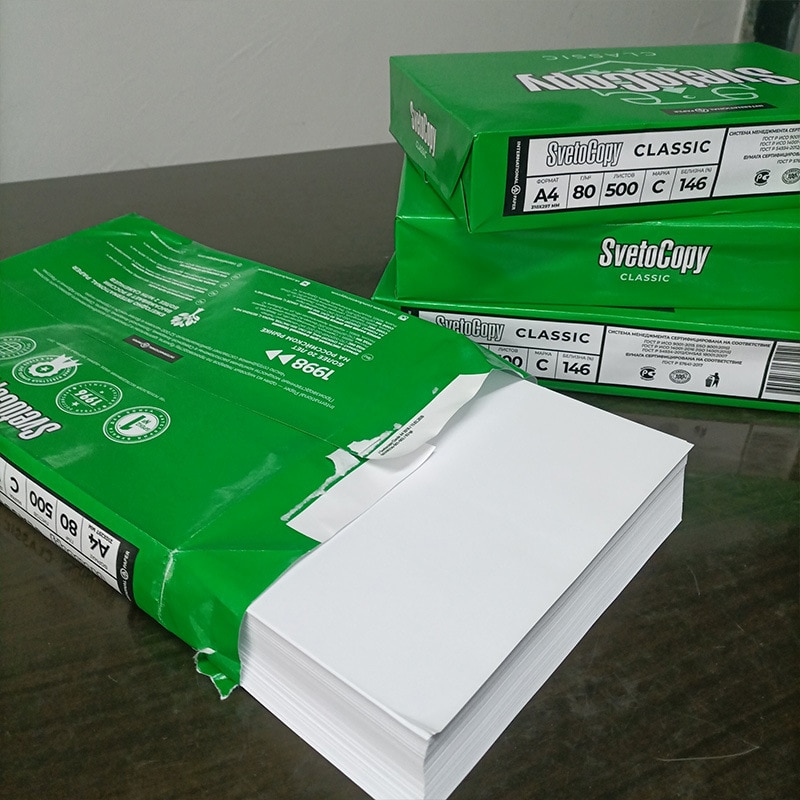A4 Print Copy Paper 80g 500 Sheets of Raw Wood Pulp White Paper Draft School Office Copier Printer High Quality Paper Supplies 1