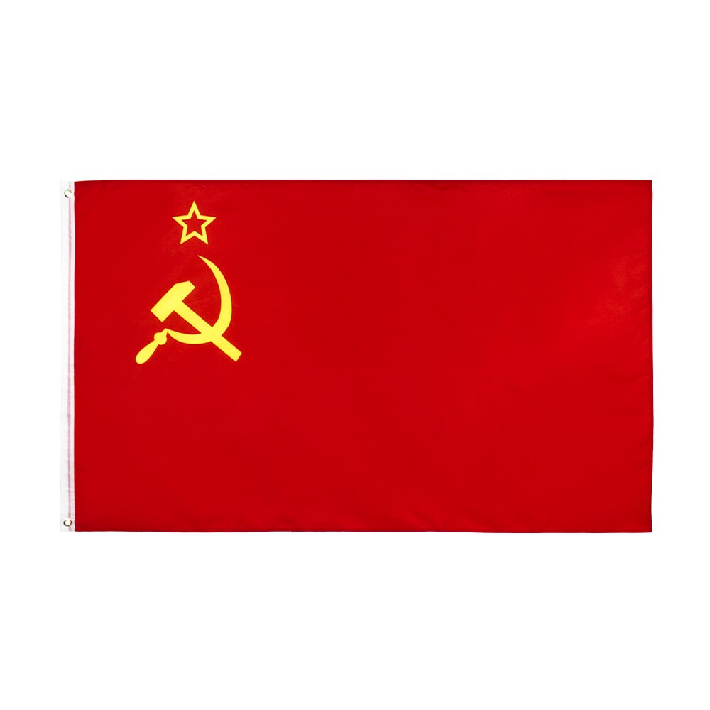 100pcs/Lot Red CCCP Union Of Soviet Socialist Republics USSR Flag 90x150cm 3x5ft Polyester Vivid Color Decoration Promotion Home 1