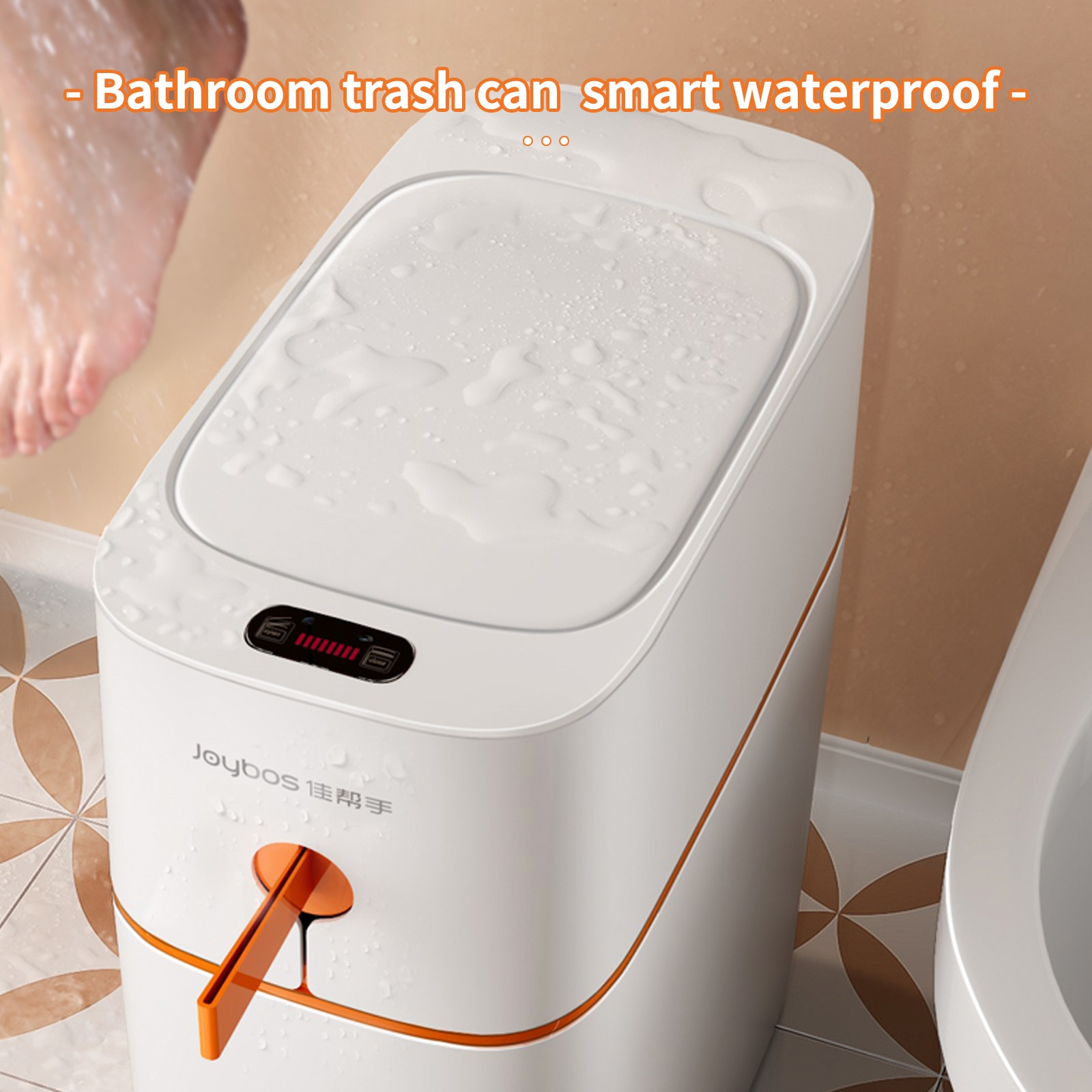 JOYBOS Induction Trash Can Smart Sensor Garbage Bin Automatic Packing 13L Kitchen Bathroom Waterproof Large Privacy Trash Bin 5