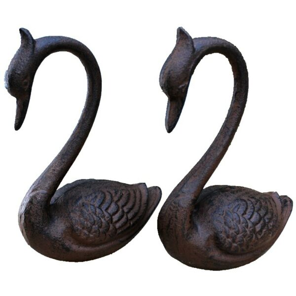 Home Accessories Living Room Decoration Small Decorations Creative Wedding Gifts Cast Iron Crafts Lovers Swan Decoration 5