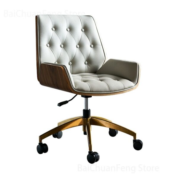 Luxury Household Furniture Office Chairs Simple Study Villa Backrest Computer Chair Leather Boss Bedroom Lifting Swivel Chair T 2