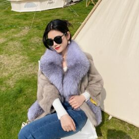 2022 New Import Real Mink Fur Coats Women High Quality Winter Fox Fur Warm Thick Natural Mink Fur Jackets Female Parka 2