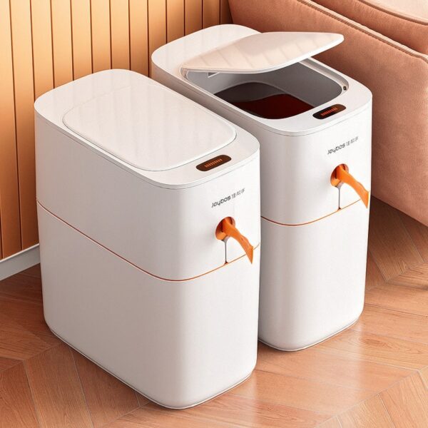 JOYBOS Induction Trash Can Smart Sensor Garbage Bin Automatic Packing 13L Kitchen Bathroom Waterproof Large Privacy Trash Bin 3