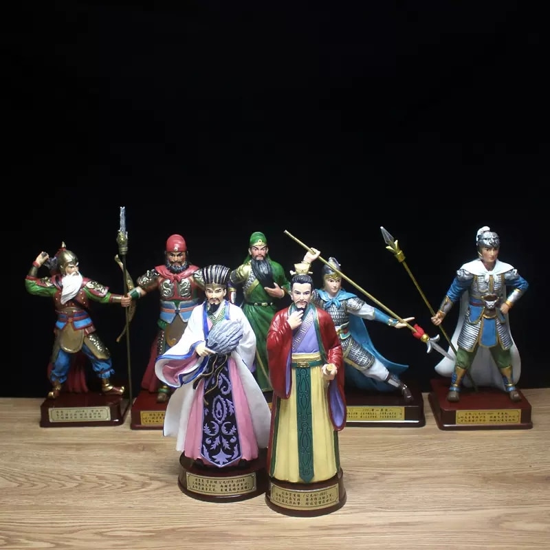 Creative Chinese Heroes Ornaments The Romance of The Three Kingdoms Historical Figure Statue home living room office decoration 1