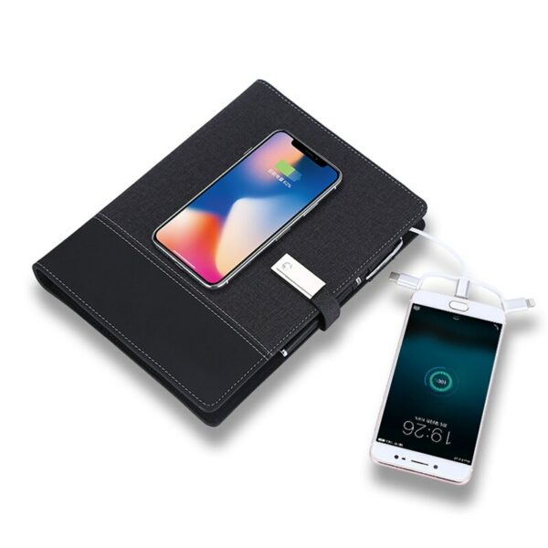 Creative Business Notebook with 8000mAh Power Bank Wireless Charging Technology Multi-purpose High-end Loose-leaf Notebook 2