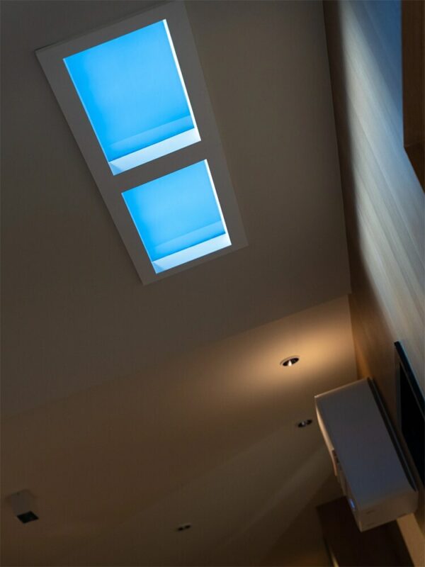 Indoor Blue Sky Internet Decorative Chandelier Simple Modern Creative Sun Light Graffiti Intelligent Integrated Ceiling Lamp 2