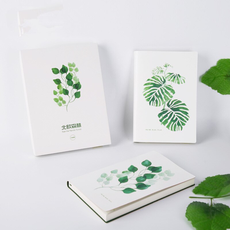 TUTU A5 size 128 sheets Cute plant notes Leaves page post diary Book marker Office School supplies Stationery G0006 2