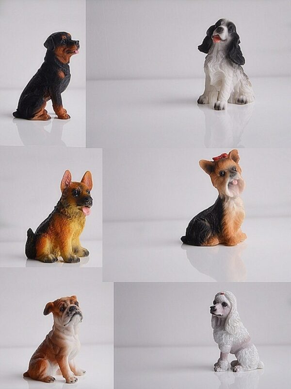 12 Pieces of Mini Dog Resin Crafts Decor Dollhouse Decor Pet Decor Home Decor Accessories 4