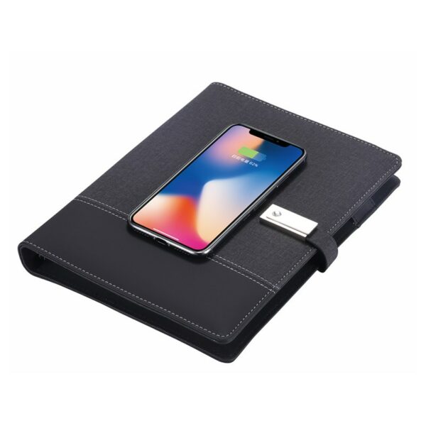 Creative Business Notebook with 8000mAh Power Bank Wireless Charging Technology Multi-purpose High-end Loose-leaf Notebook 3