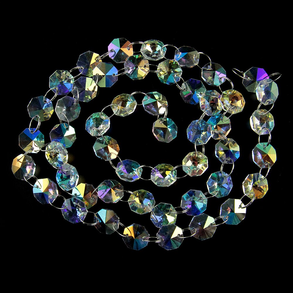 200meters/lot 14mm AB Color Crystal Beads Chains For Party Home Decoration Glass Garland Strands 6