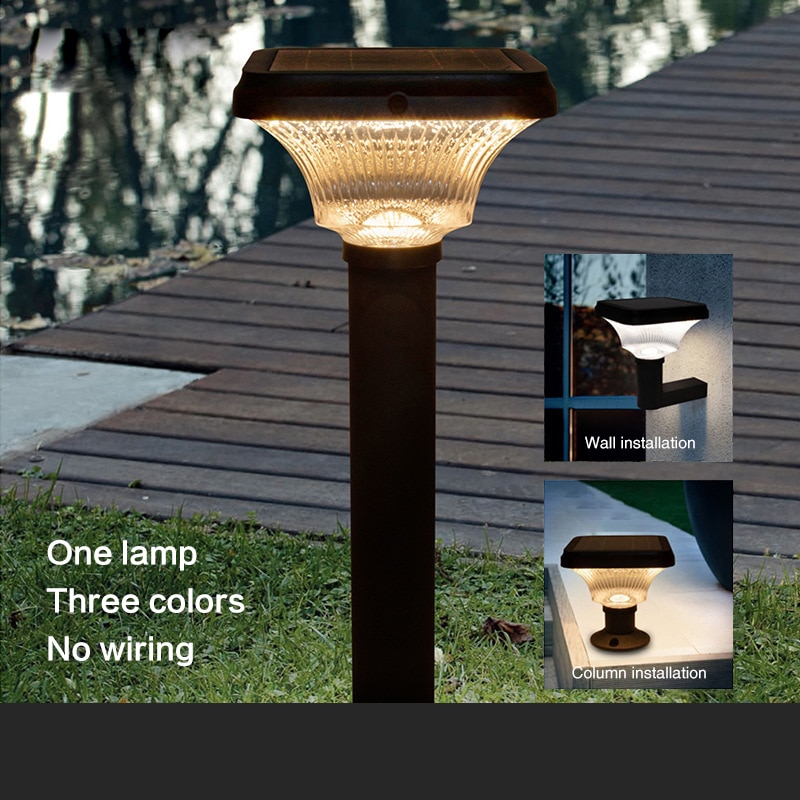 152 LED Solar Lights Outdoor 3 Modes Solar Sensor Lawn Lights Waterproof Wall Lamps Landscape Lights for Backyard Garden Fence 1