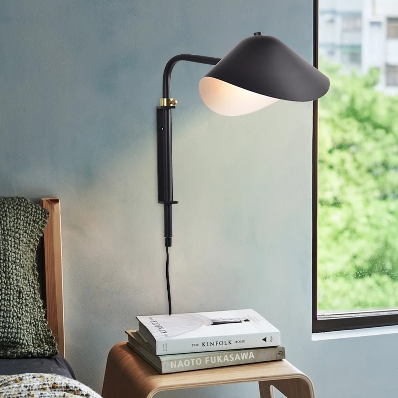 Modern 360 Degree Rotatable Wall Light Black Duckbill Lamp for Bedroom Living Room Simple Nordic Home Decoration E27 Wall Sconce 1