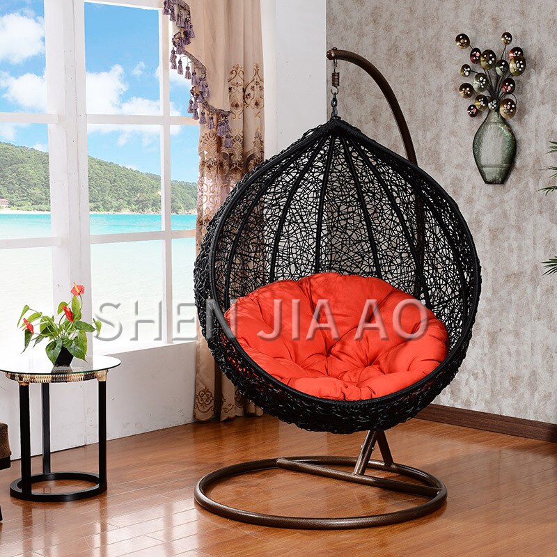 1PC Leisure Hanging Baskets Rattan Hanging Chairs Adult Balcony Rocking Swing Chair Outdoor Garden Wicker Single Hanging Chair 6