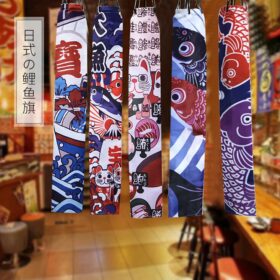 Japanese Style Festival Home Decor Sushi Restaurant Decoration Flag Hanging Carp Streamer 5