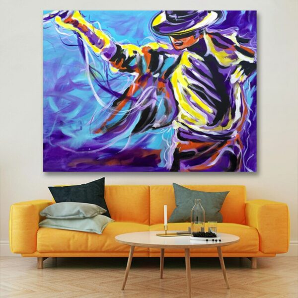 Mike-Dancer Figure Statue Art Canvas Artwork Handmade Oil Paintings Wall Picture For Wedding Office Decoration Pieces Unframed 2