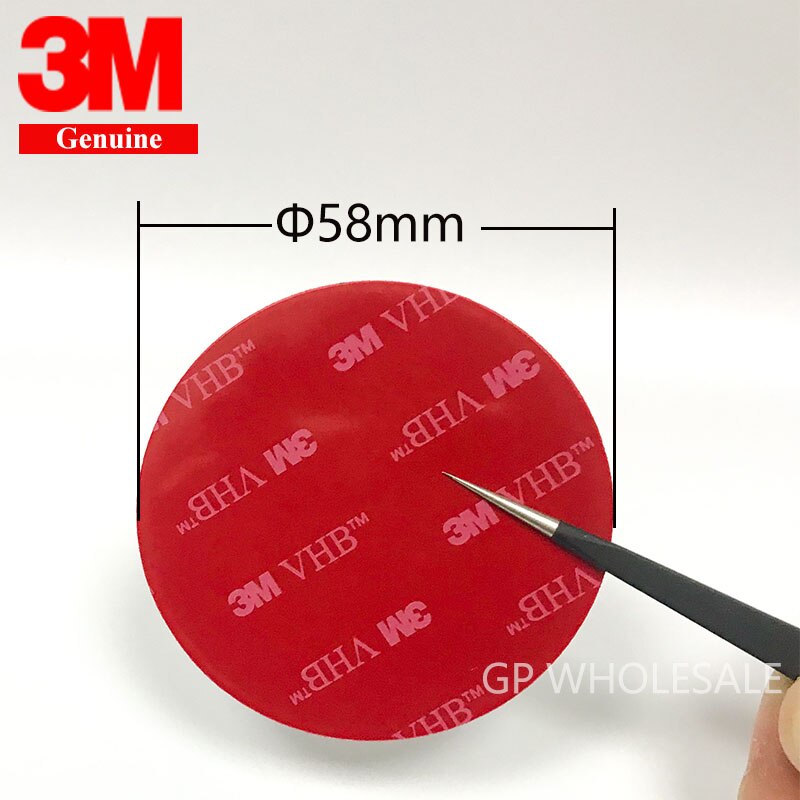 1000Pcs/lot 58mm Round 3M VHB 5608 Double Sided Adhesive Acrylic Foam Tape Mounting Tape Gray Diameter 58mm Disc Circle 2