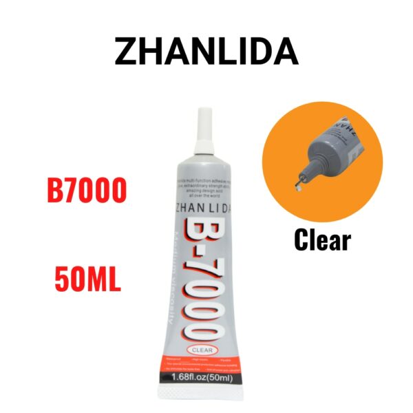 30PCS Zhanlida B7000 50ML Clear Contact Phone Frame Repair Adhesive Multipurpose DIY Jewelry Glue With Precision Applicator Tip 2
