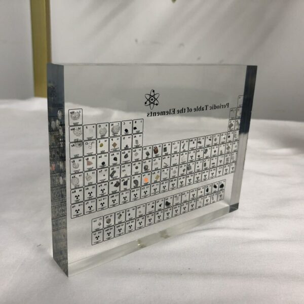 Acrylic Periodic Table Of Elements With Real Samples Real Elements Kids Teaching School Display Chemical Element Home Decor 5