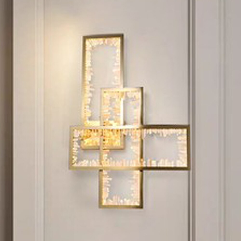 Creative Design LIving Room Crystal Wall Lights Modern Gold Bedroom Sconce AC110V 220V 3