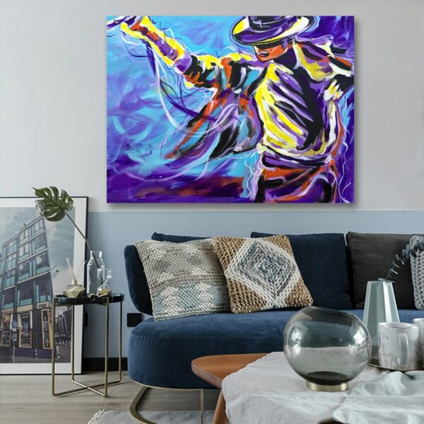 Mike-Dancer Figure Statue Art Canvas Artwork Handmade Oil Paintings Wall Picture For Wedding Office Decoration Pieces Unframed 3