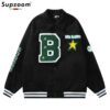 Supzoom New Arrival Rib Sleeve Embroidery Brand Clothing Cotton Loose Casual Bread Top Fashion Coat Bomber Jacket Men Baseball 1