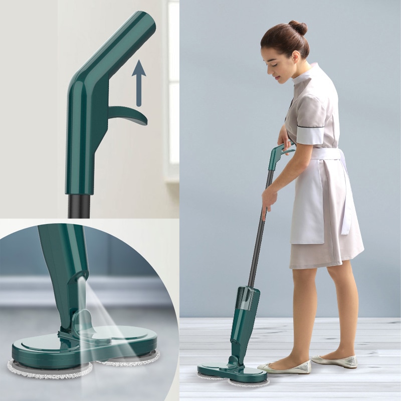 Electric spin mop Household Water spray mop wet and dry Multifunction Handheld cordless mop USB charging self cleaning tool 1