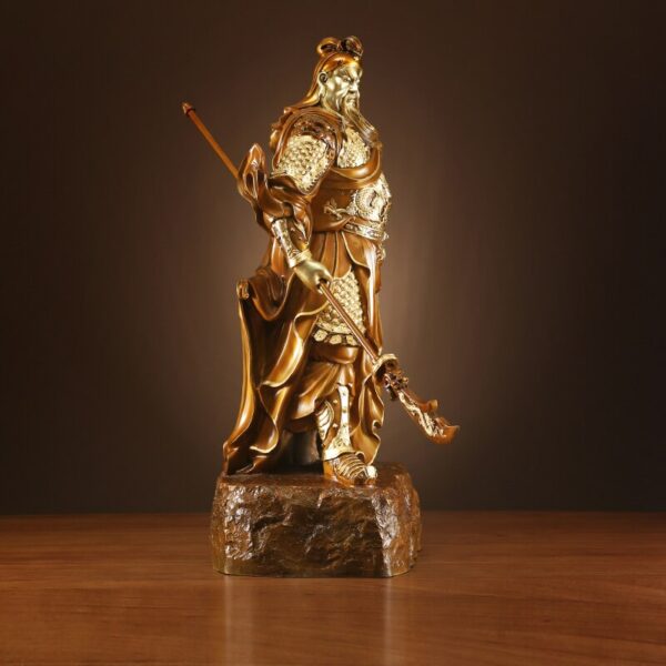 Copper Home Decorations Guan Gong Statue Handicraft Equipment Ornaments Office Lobby God of War and Wealth Ornaments 2