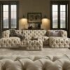 Chesterfield U-shape Sectional Sofa - 4/5-Seat U-Chaise Sectional Traditional, Rustic 1