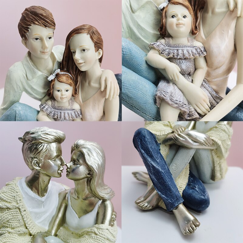 Ornaments Decoration Room Figurines For Interior Statues Sculptures Couples Mother'S Day Gift Children Crafts Home Decor Crafts 4