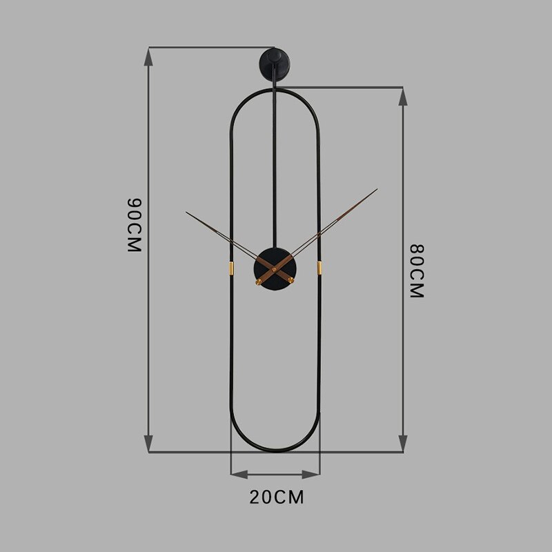 2022 New Arrivals Modern Art Wall Clock Home Living Room Decor Watch Clock Simple Oval Metal Wall Clock Mute Wall Clocks 5