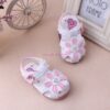 DHL 50pair LED light shoes 0-3 years old baby girls sandals beautiful flower glowing children shoes soft bottom Sandals 1