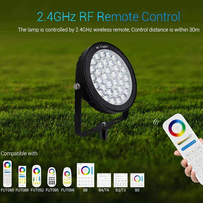 New 25W RGB+CCT led Lawn Light FUTC05 IP66 Waterproof Smart LED Garden Lamp Copatible with FUT089 B8 FUT 092 Remote MiBOXER 3