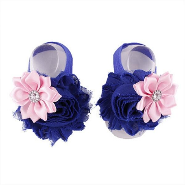 Cheapest Floral Baby Girls Foot Cover 2-Flower Fashion Diamond Newborn Foot Slippers Elastic Foot Bands Wristband Sock 4