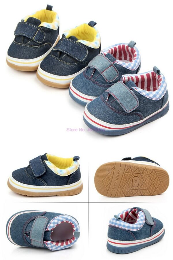 DHL 100pair Canvas Classic Sports Sneakers Newborn Baby Boys Girls First Walkers Infant Toddler Soft Sole Anti-slip Baby Shoes 3