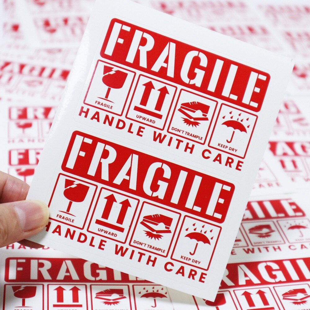 Fragile Shipping Stickers Adhesive Warning Labels Stickers for Small Business Office Home Moving Shipping Label Stickers 2