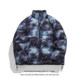 New Arrival Winter Collection Tie Dye Men Puffer Jacket Thick Warm Bomber Unisex Women Chic Coat High Streetwear Couple Parkas 2