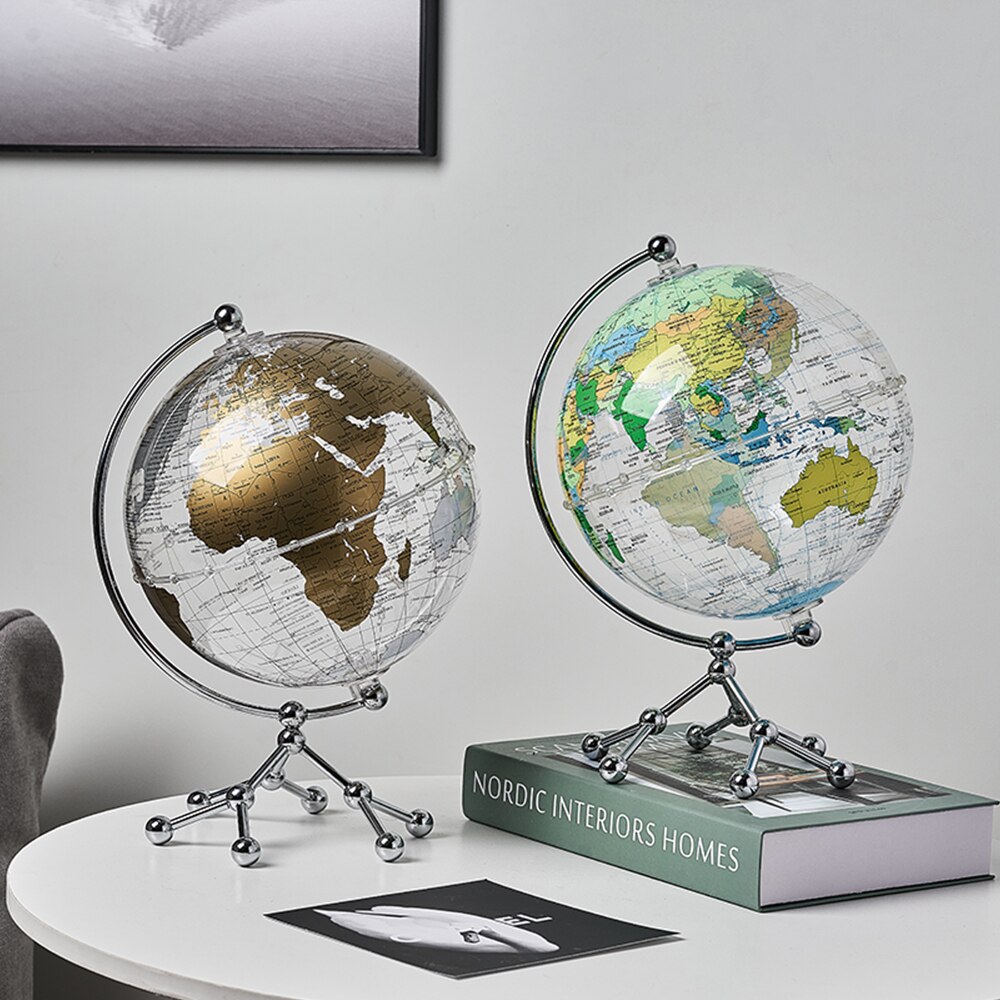 Office Decor Accessories Home Decor World Globe Figurines for Interior Globe Geography Kids Education Birthday Gifts for Kids 3