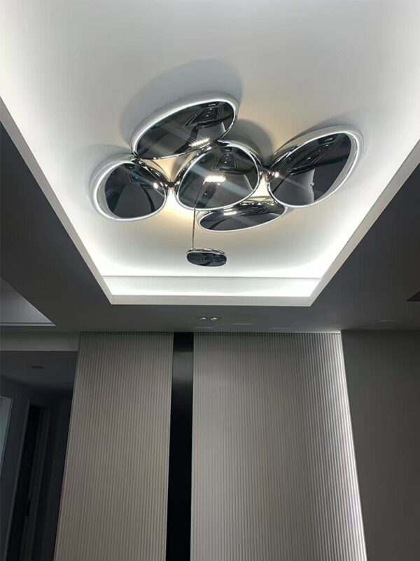 Italian Living Room Water Drop Atmospheric Ceiling Lamp Nordic Designer Style Modern Villa Porch Home Silver Chandelier 4